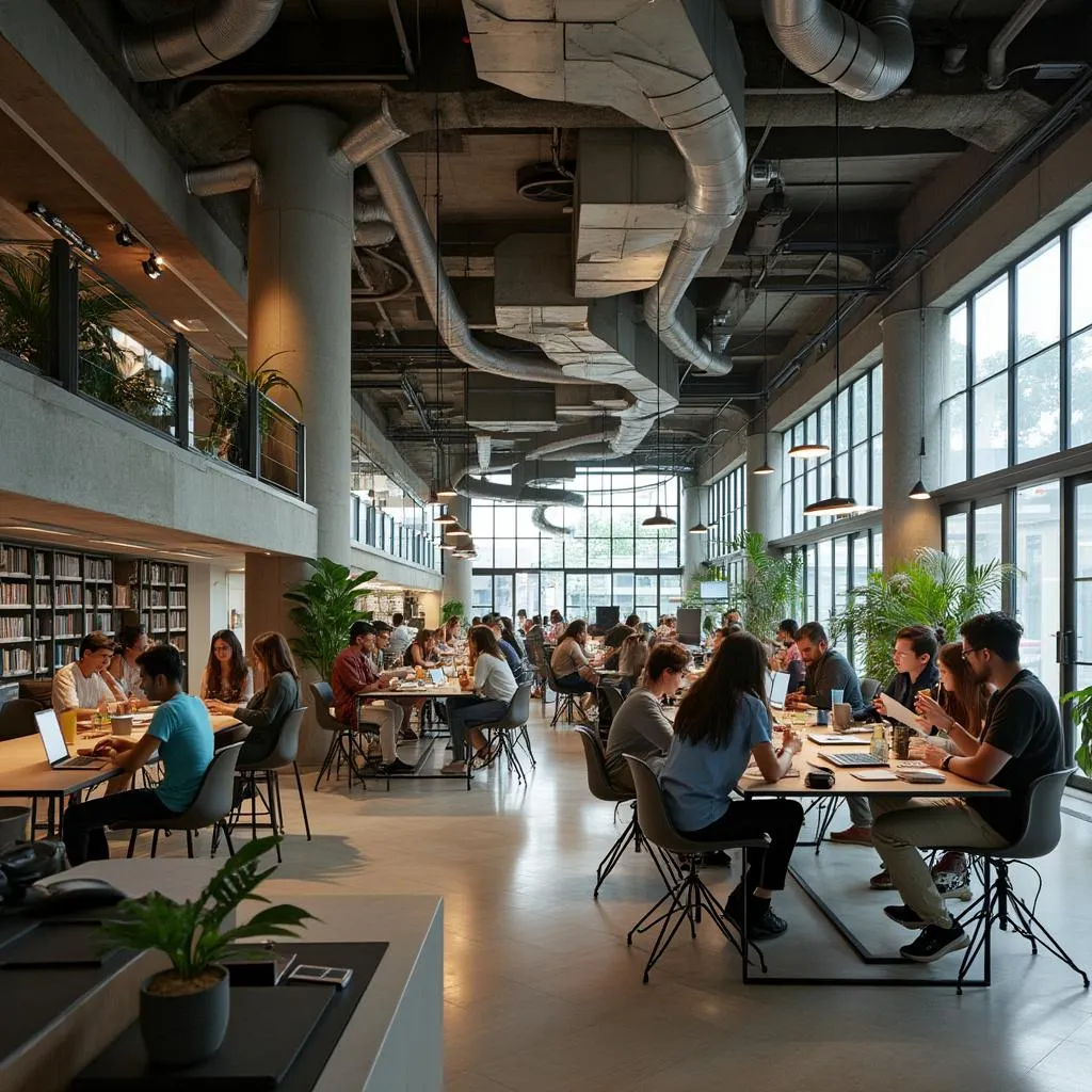 Moderno centro de innovación tecnológica en una ciudad colombiana.